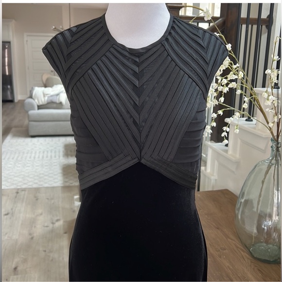 Betsy & Adam Black velour Gown - Picture 2 of 4